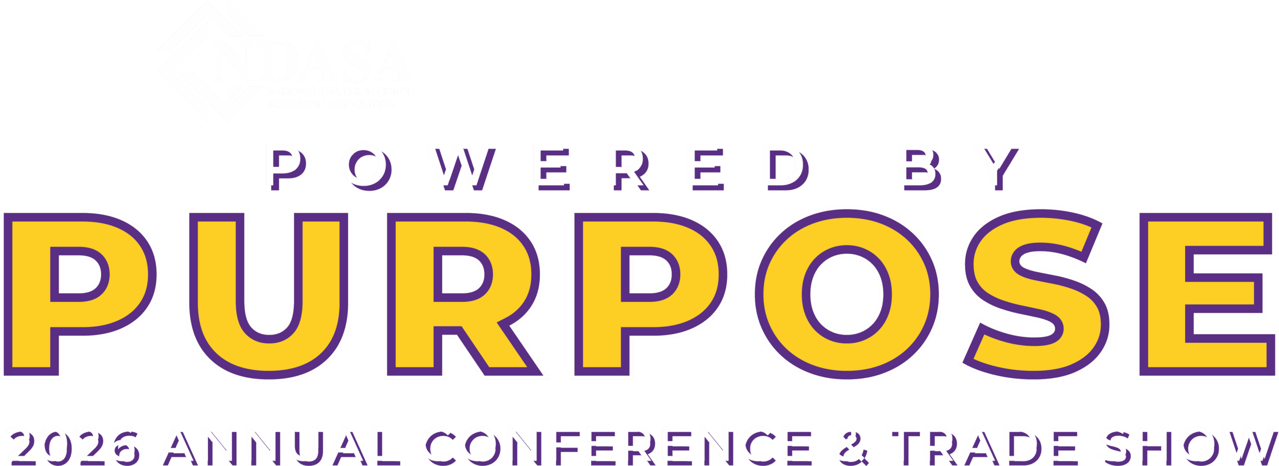 Powered by Purpose conference text landscape no city dates
